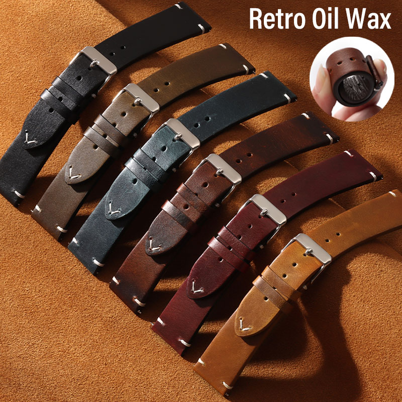 Luxury Watch Jaeger Lecoultre - Soft Genuine Leather Strap Retro Oil