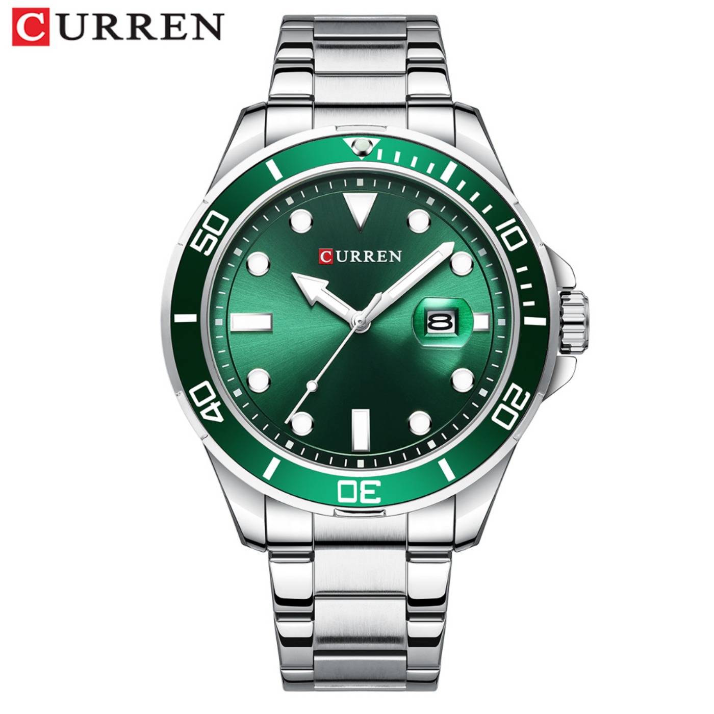 CURREN New Green Water Ghost S - Luxury Watch Men 评论和价格