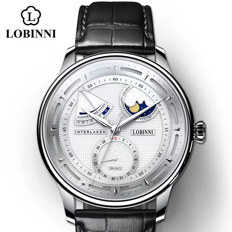 Lobinni Moon Phase Seagull Wat - Minute Repeater Watch 评论和价格