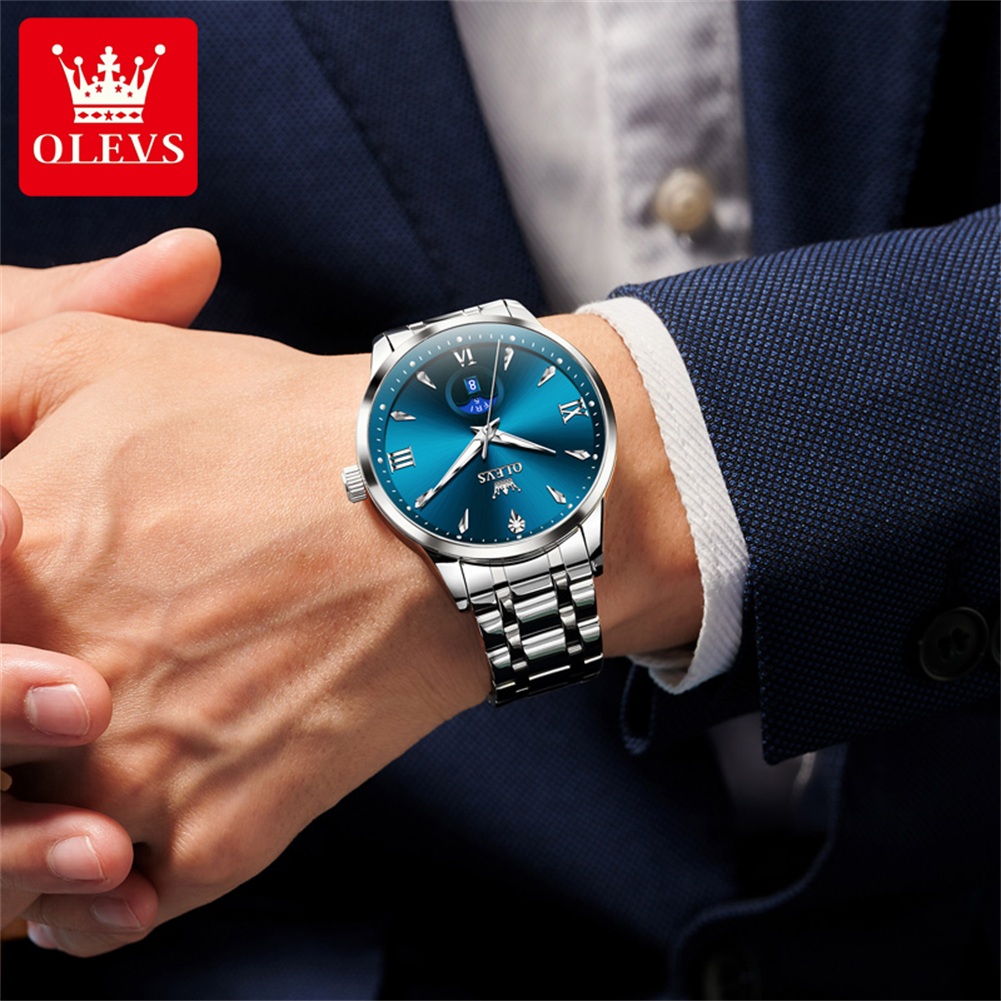 OLEVS Moon Phase men's watches - Luxury Watch Men 评论和价格