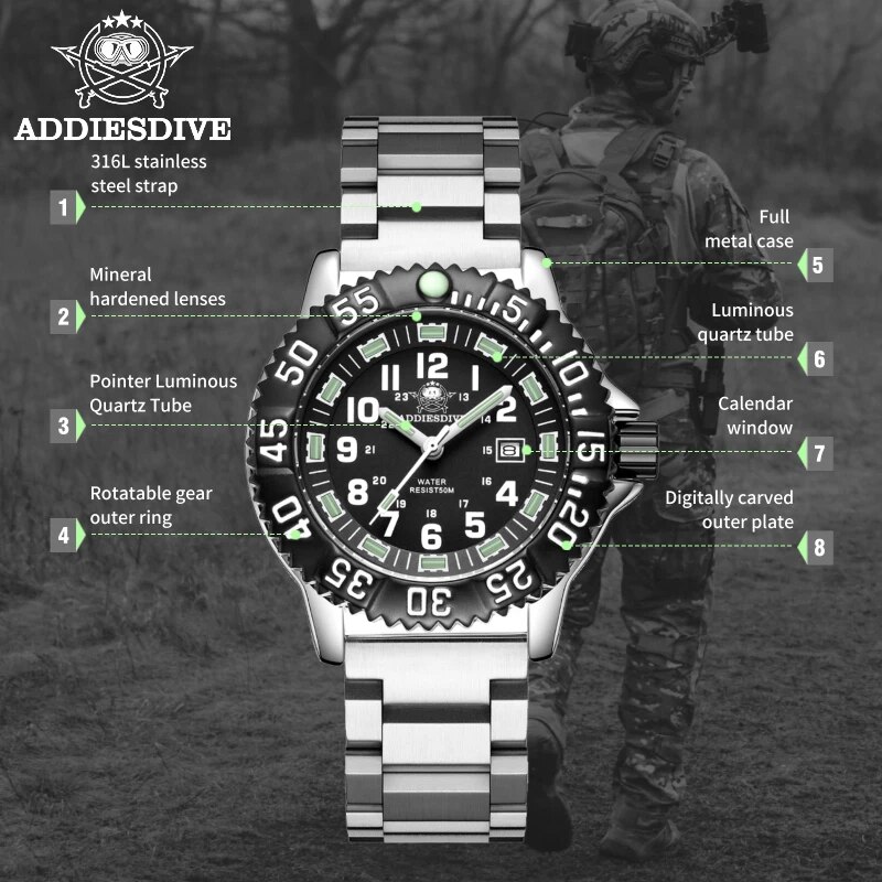 Addies Dive Men Fashion Casual - Luxury Watch Longines 评论和价格