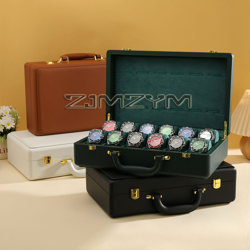 12 Slots Watch Box Mens Watche - Luxury Watch Case 评论和价格
